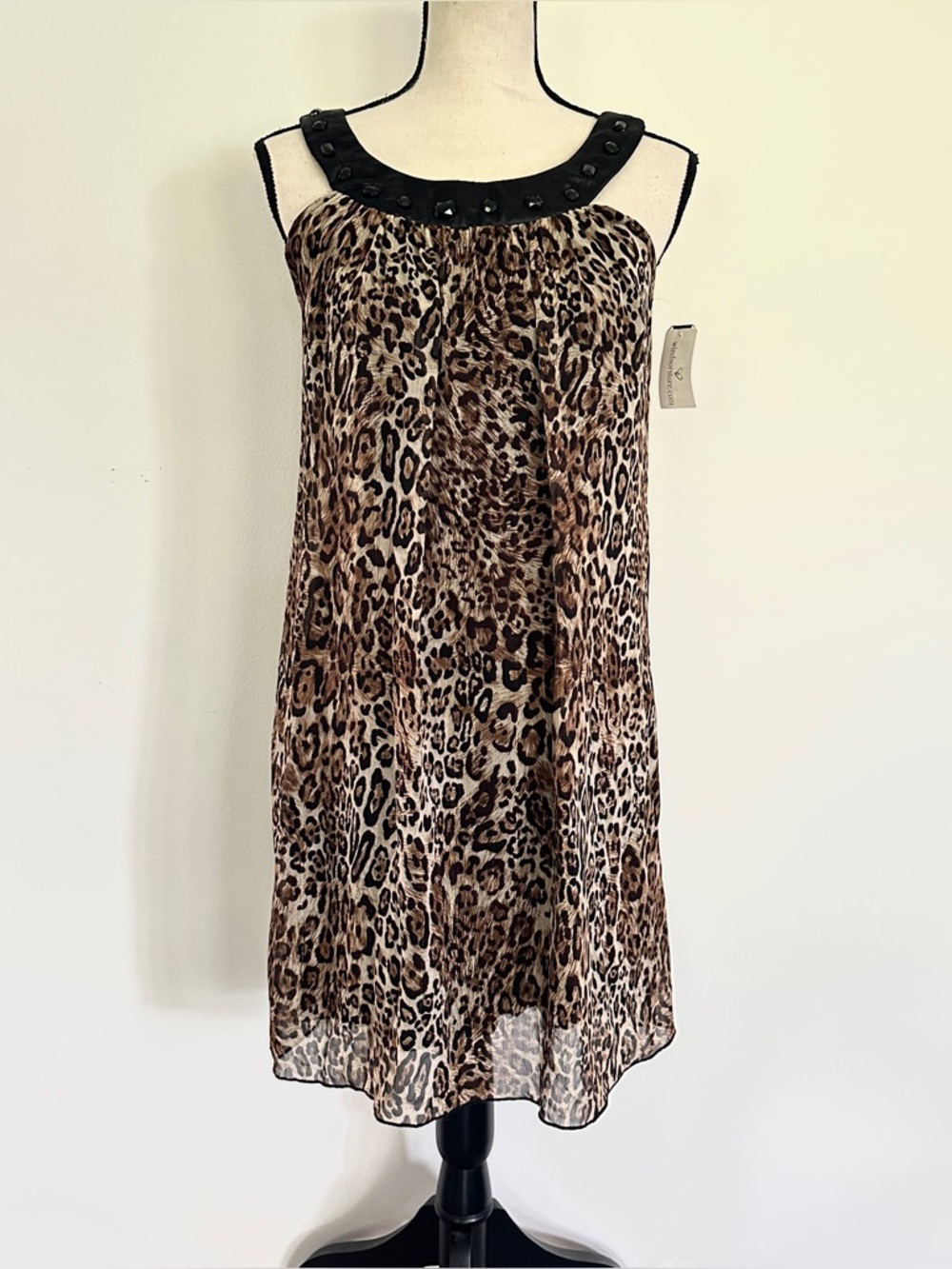 NWT Windsor Leopard Print Swing Dress